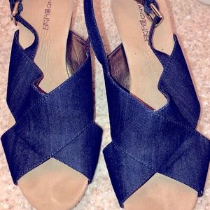 Denim wedges
